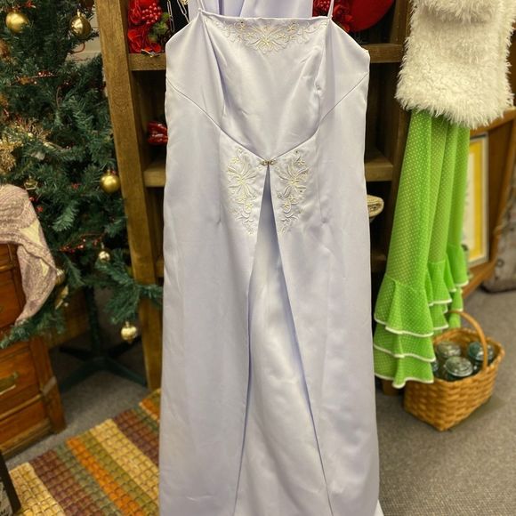 Alexia designs ladies 12 lavender purple dress with straps and scarf - Picture 2 of 5